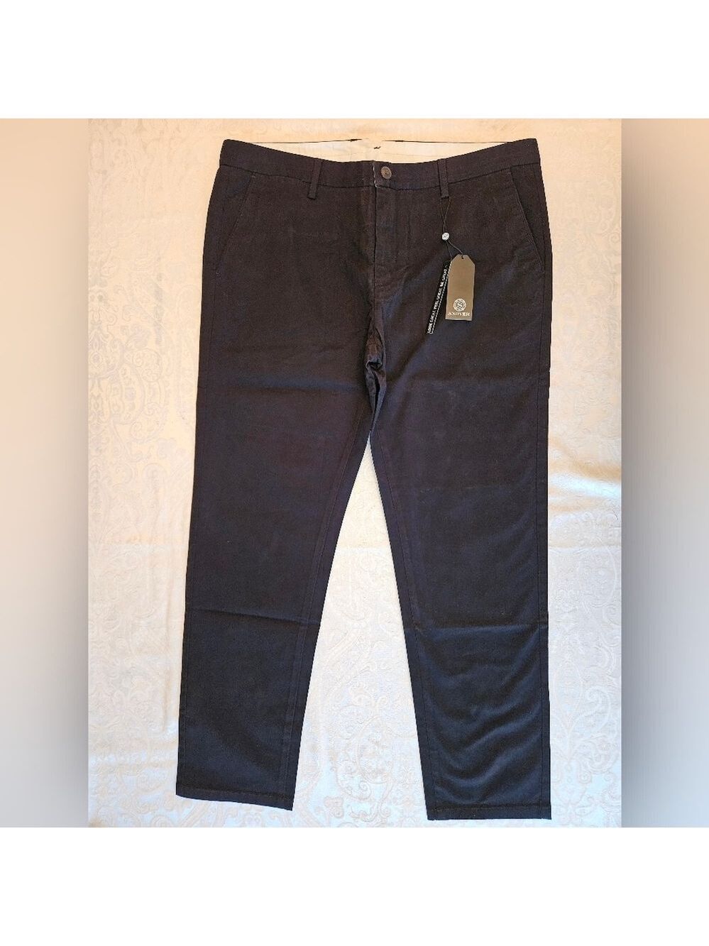 Classic Men's Cotton Black Chino Pants, Size 40, Snover, NWT